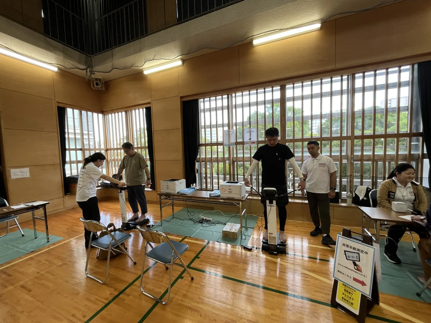 昨年度の健康測定会場の様子